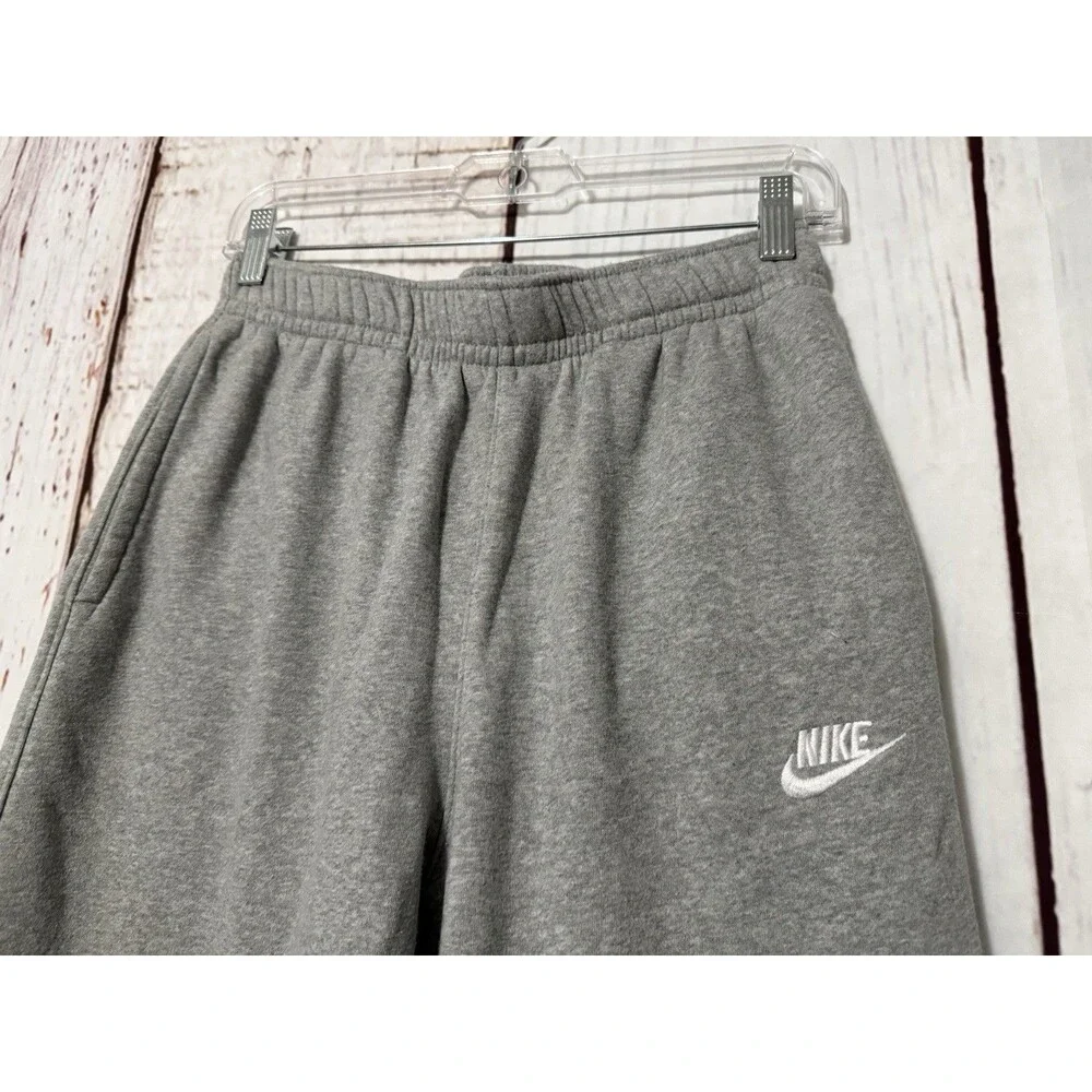 Nike Men Baggy Cargo Y2K Straight Leg Pockets Sweatpants Grey Size Medium
